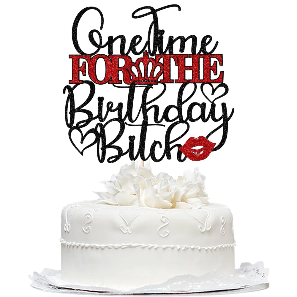 Bekaterea Birthday cake topper, Funny Birthday Party Decoration for Girl, It's My Birth day, Funny 21st 25th 30th Anniversary Party Supplies,Adults Decorations