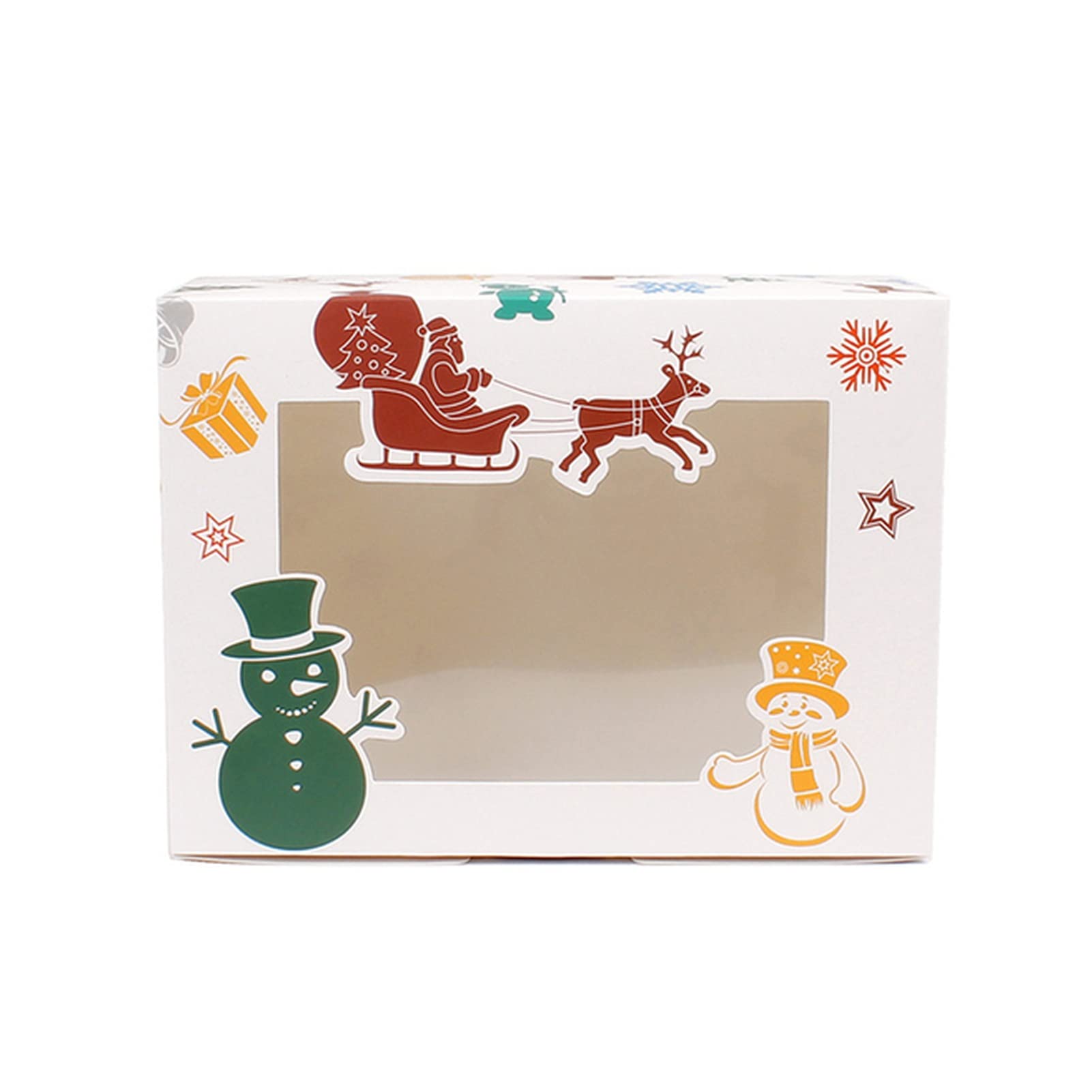 Weihnachtsgeschenkbox Süßigkeiten Geschenkbox 12 stücke Weihnachten Keks Box Kraftpapier Süßigkeiten Geschenk Boxen Taschen Essen Verpackungsbox Weihnachtsfeier Kinder Geschenk Weihnachtsgeschenkbox g