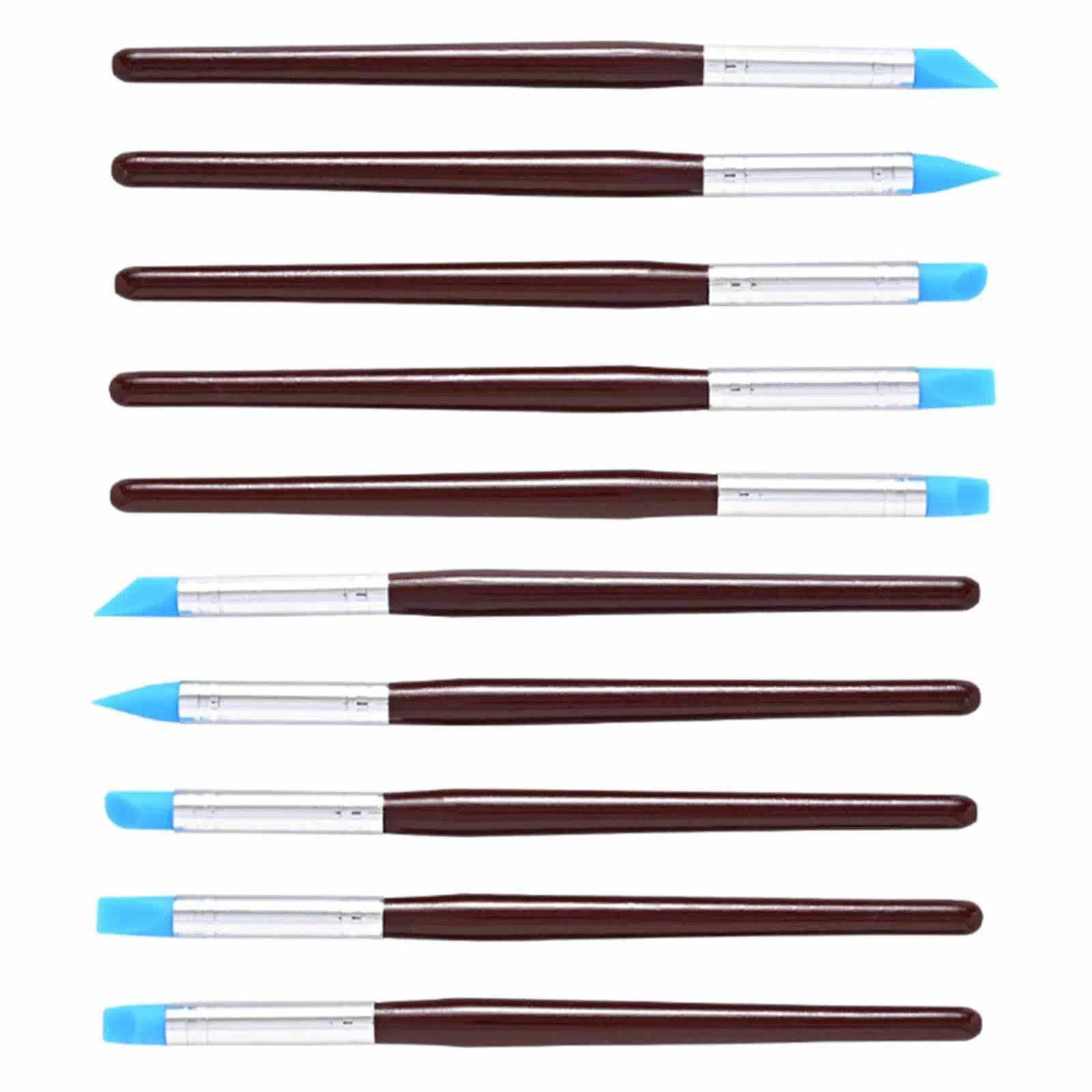 10 PACK Silicone Paint Brush, Silicon Color Shapers Brushes, Clay Color Sculpting Shapers, Brushes for Clay Sculpting Tools, Flexible Clay Sculpture Tools, for Painting, Masking Fluid, Clay Molding