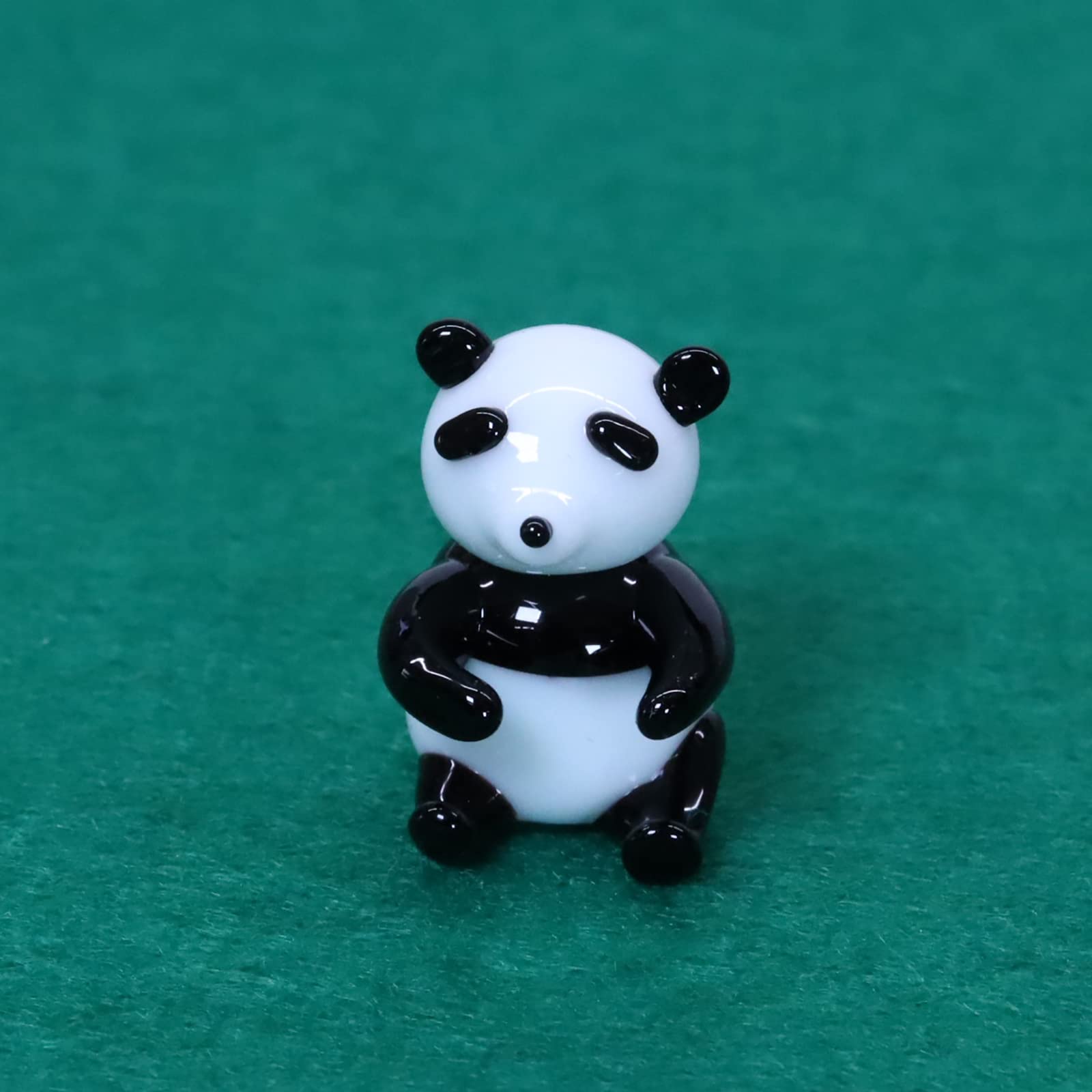 パンダ　ガラス細工トレイ　ガラス工芸品　レア品 パンダ ガラス細工トレイ ガラス工芸品 レア品 美術品