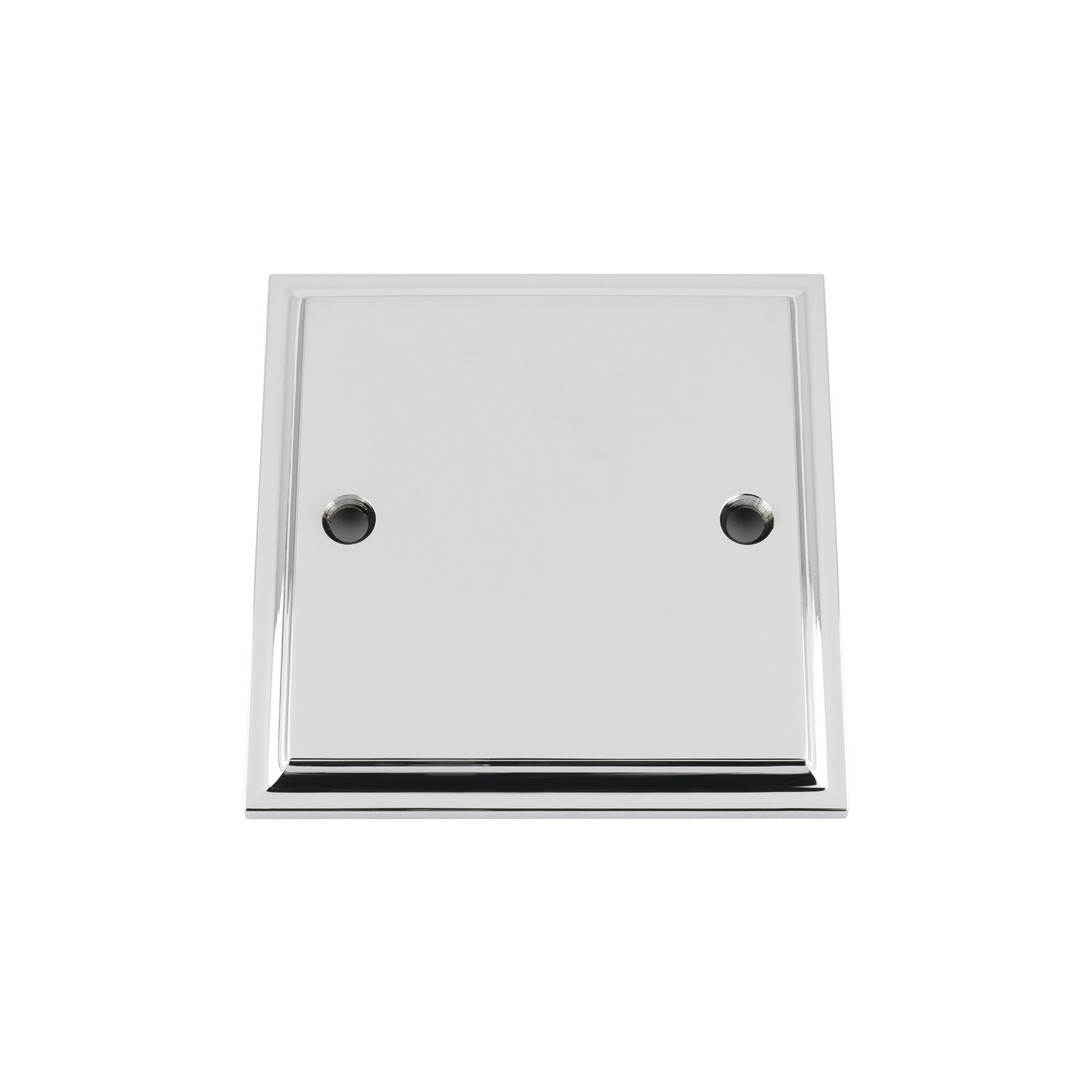 A5 Products Silver Electrical Blanking Plate Single 1 Gang - Mirror Polished Chrome - Victorian