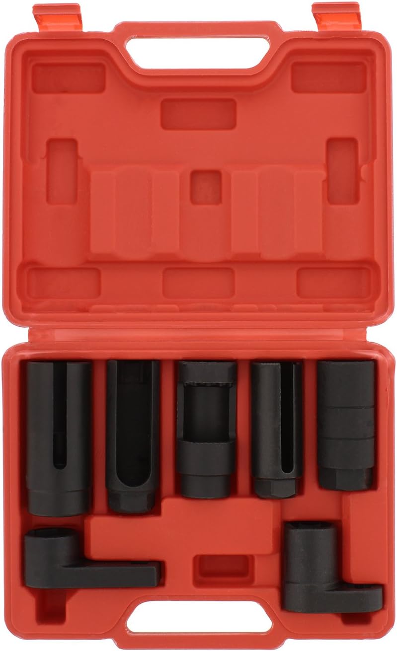 ABN Oxygen 02 Sensor Socket 7-Piece Tool Kit – 22mm (7/8in), 27mm, 29mm – All Vehicle O2 Removal and Installation
