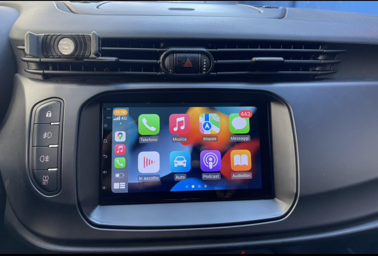 Autoradio Custom Fit per Alfa Romeo Giulietta 2015–2020 con CarPlay e Android Auto | Schermo Touch HD 2DIN | Navigatore GPS | Bluetooth | USB | Retrofit Plug & Play | Compatibile comandi al volante