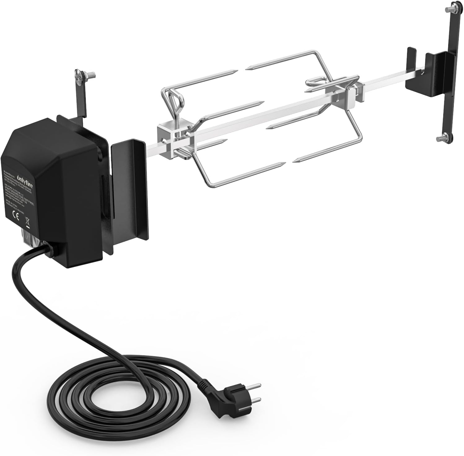 Onlyfire Girarrosto Per Weber Smokey Mountain 57cm - Acciaio Inox, 220-240V, Fino A 18kg - Foto 3