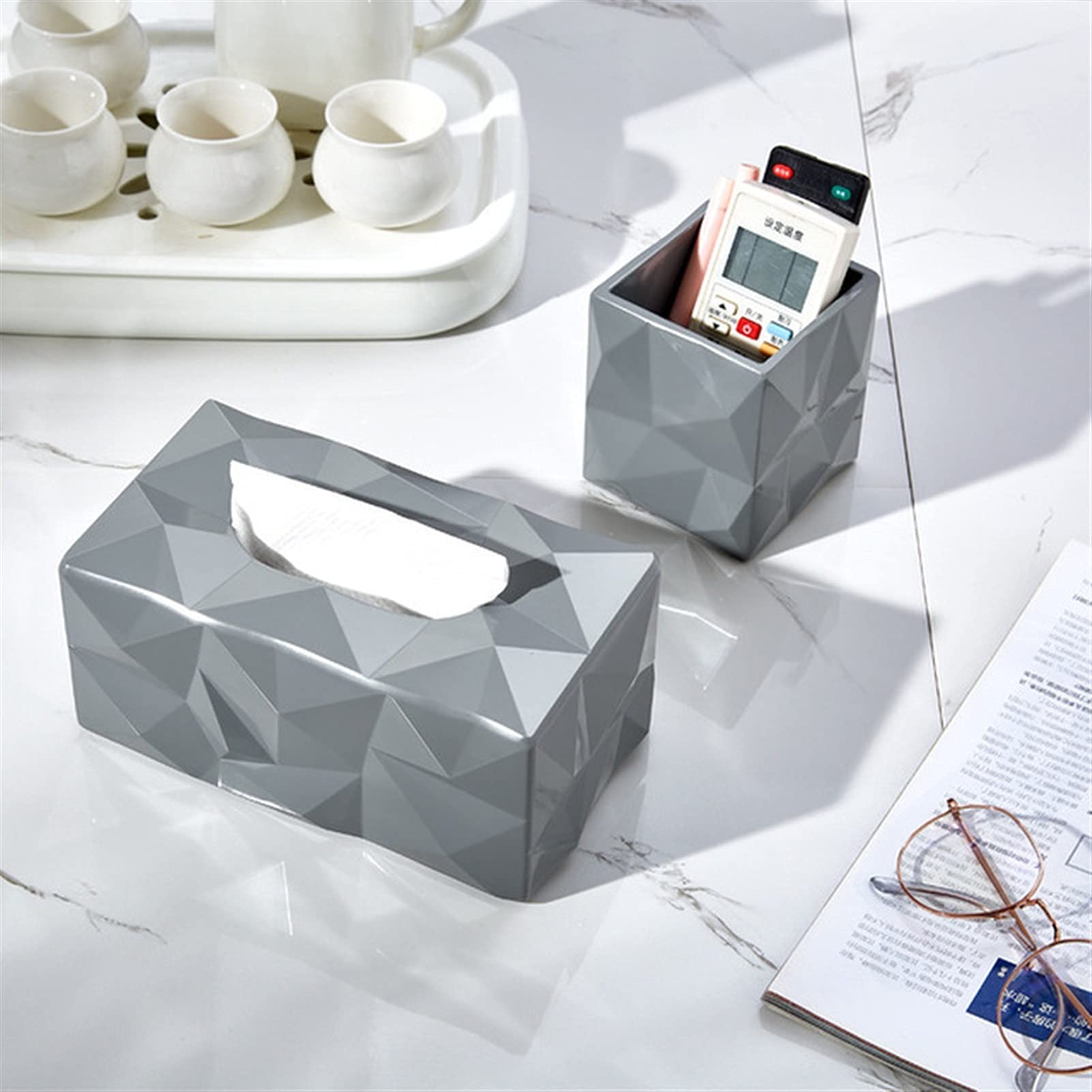 Pojemniki na ołówki Creative Square Pen Holder Uczeń Prezent Papierniczy Makeup Szczotka Sundries Storage Case Office Desktop Ołówek Organizator na biurko (Color : F)