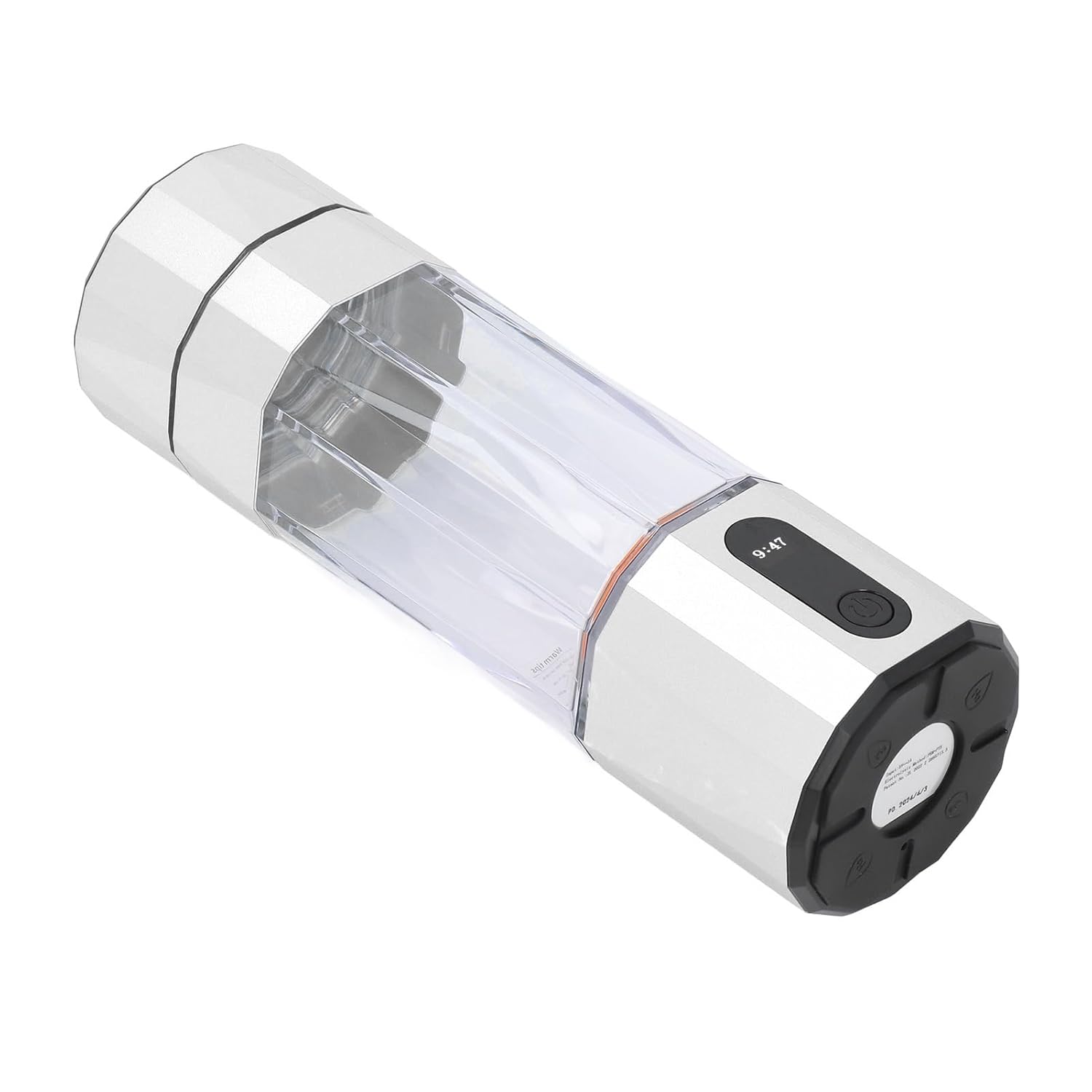 Hydrogen Water Bottle, Portable 208ml Hydrogen Water Generator with PEM PTE Technology for Gym Home Office Daily Use (Silver)