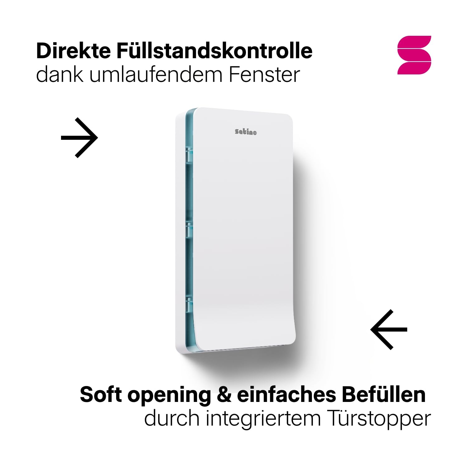 Satino HYGINITY XXL - Papierhandtuchspender für Z Falz & W Falz Papierhandtücher - Made in Germany – Handtuchspender für PT2 & H2 Handtuchpapier mit Füllstandsanzeige - für Gewerbe & Industrie