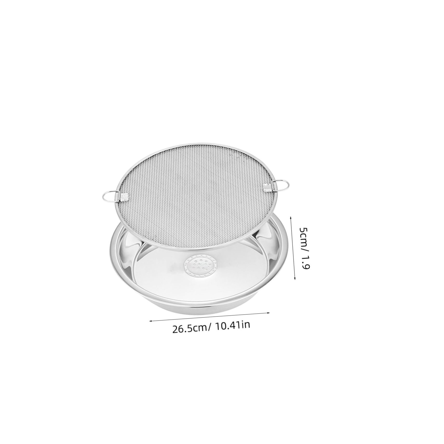 Rejilla De Drenaje De Aceite De Acero Inoxidable 10.43X10.43 Pulgadas Con Bandeja Escurridor Cocina Para Frutas Verduras Fritos