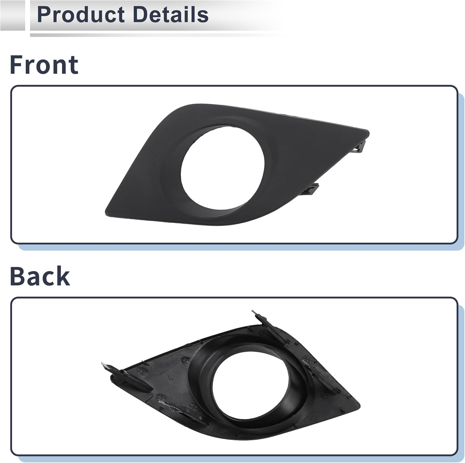 Front Left Fog Light Grill for Toyota Corolla 2014-2016 Front Lower Bumper Fog Light Cover Inserts No.8148202330 ABS 1 Pc - Image 6