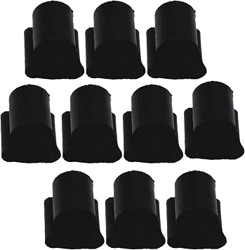 Small Flat Key Euphonium/Tuba/Horn Rubber Pad Silicone Pad Rotary Valve Rubber Anti-noise Black Pack of 10