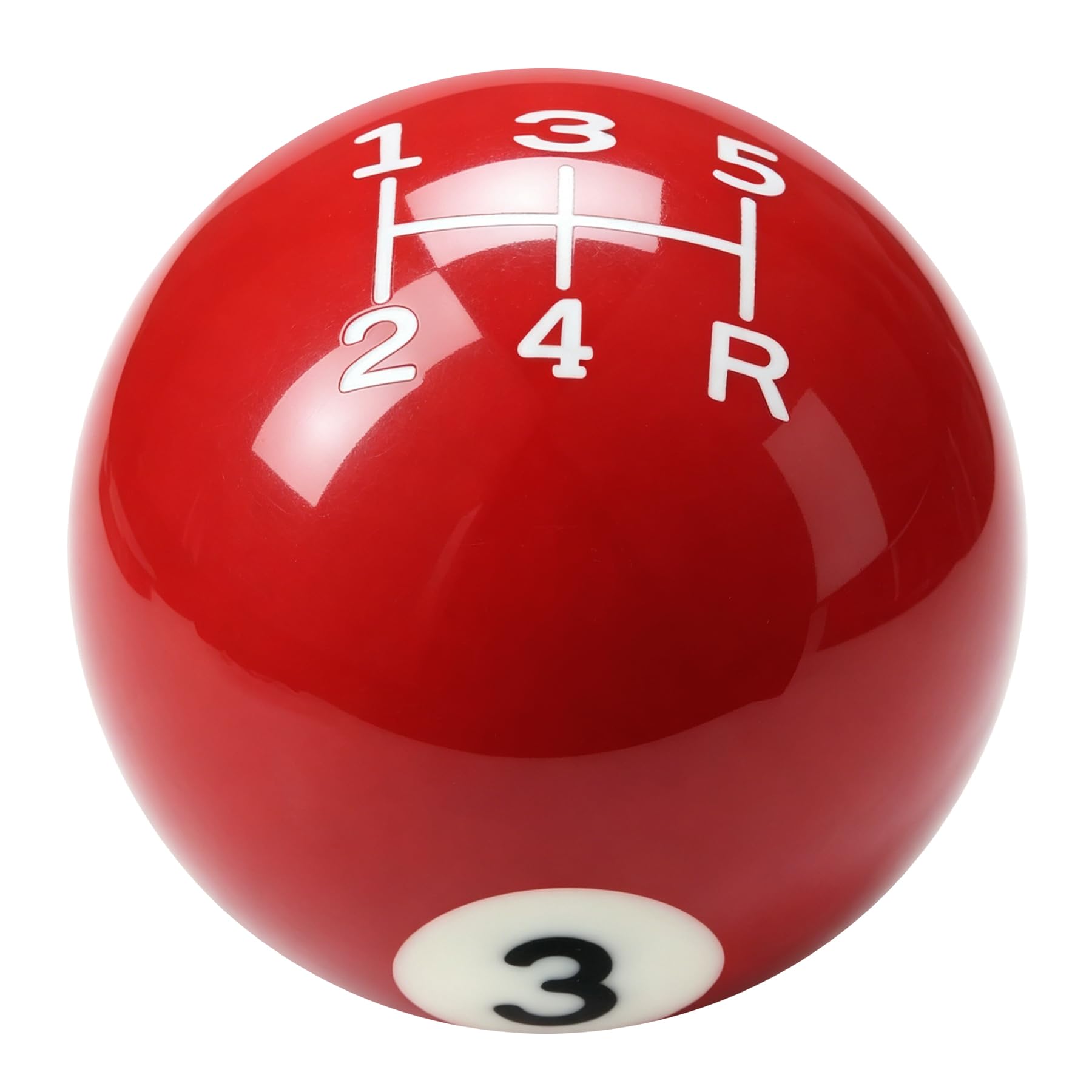 Padaodao Red 3 5 Speed Gear Knob Ball Shape Shift Grip Handle Fit Most Automatic Manual Transmission Vehicle Suv Tractor (Red 3)