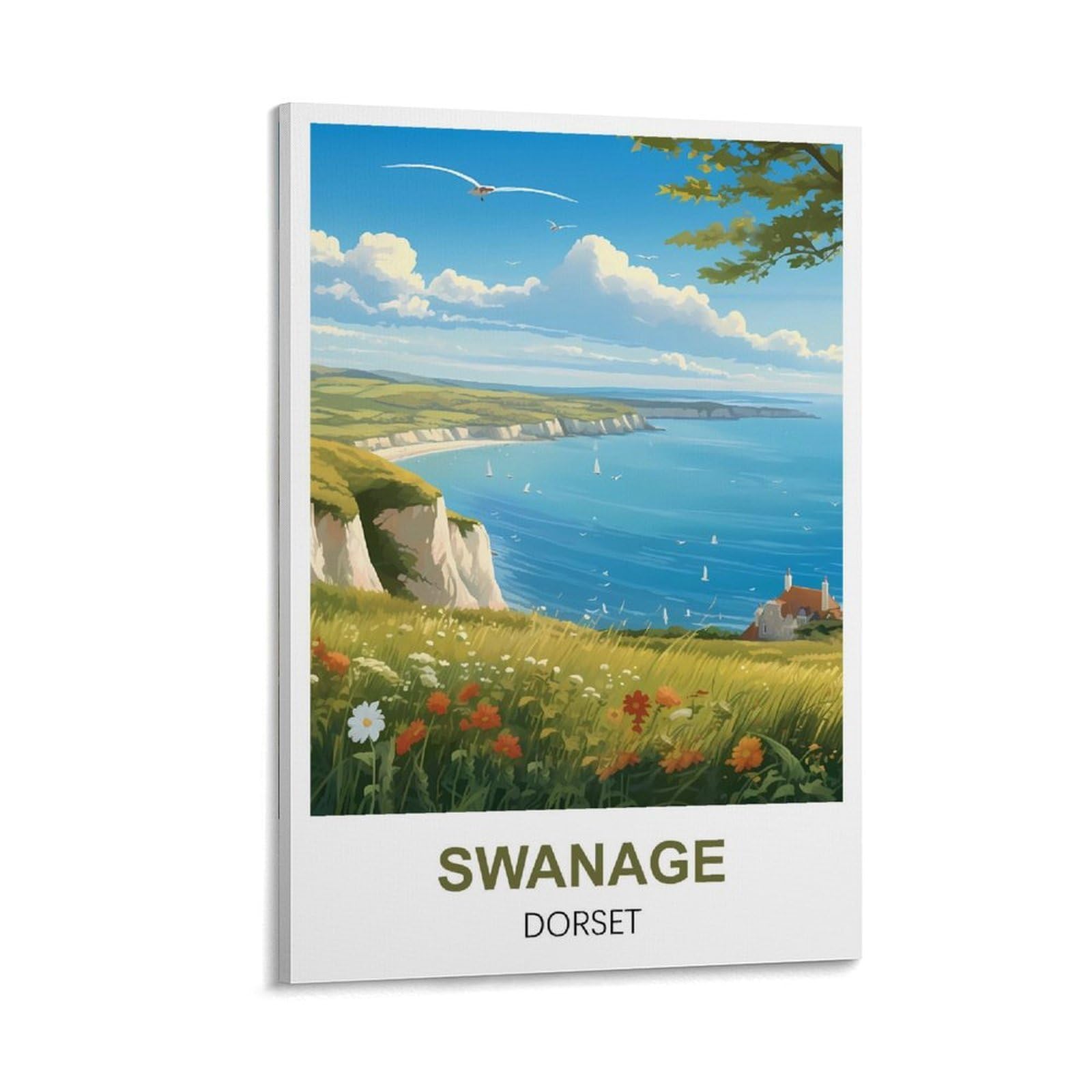 ZZHHEGN Swanage Dorset Vintage Travel Poster 12x18inch(30x45cm) Canvas Art And Wall Art Picture Print