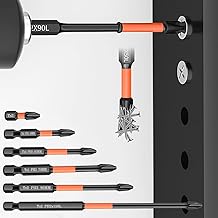 6 Pcs D1 Anti-Slip And Shock-Proof Bits With Phillips Screwdriver Bits/Magnetic Screwdriver Bits, Drill Bits Set For Elect...