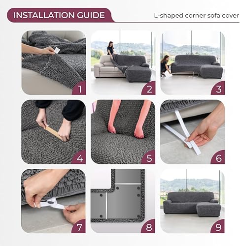 Miniatura 9 de PAULATO BY GA.I.CO. Funda para muebles, sillón, sofá, desmontable elástica de doble vía - Hecha en Italia - Colección Mille Righe