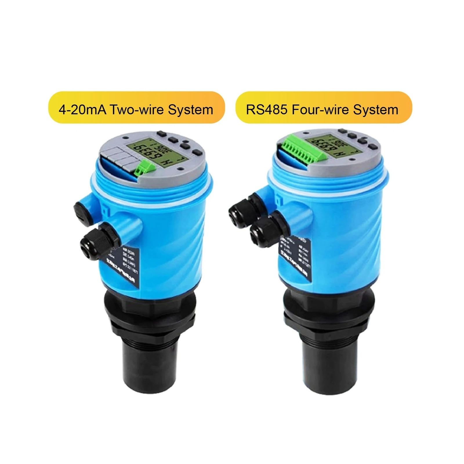 Trasmettitore di livello impermeabile RS485 4-20mA 0-10m Sensore di liquido senza contatto for serbatoio acqua industriale(0-5m-4-20MA-2-Wire)