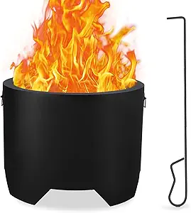 Towallmark Stove Bonfire, 20 Inch Smokeless Fire Pit with Removable Ash Pan, Portable Outdoor Fire Pit, Wood Burning Lightweight Fireplace, 19 lbs, Ideal for for Backyard, Patio, Garden