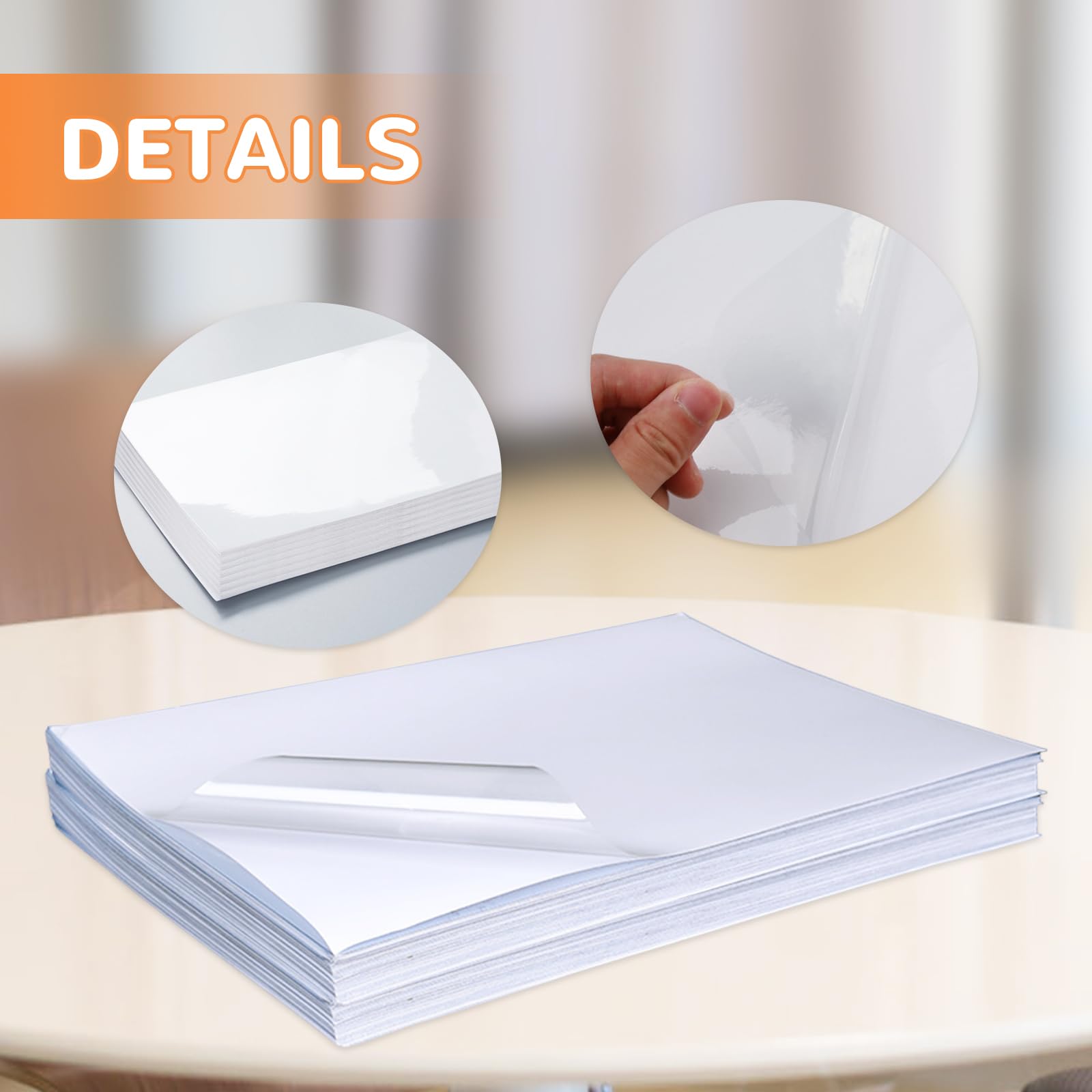 Lot de 20 autocollants en papier à imprimer - Étanche - En vinyle autocollant - À imprimer soi-même Lot de 20 autocollants en papier à imprimer - Étanche - En vinyle autocollant - À imprimer soi-même