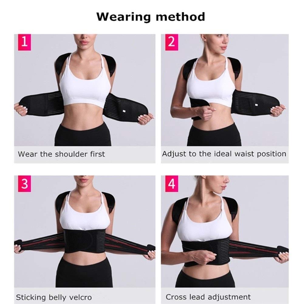 Correttore posturale Regolabile per clavicola Uomo Donna Tutore per la Schiena Spalla Supporto Lombare Cintura Correzione della Postura del Corsetto