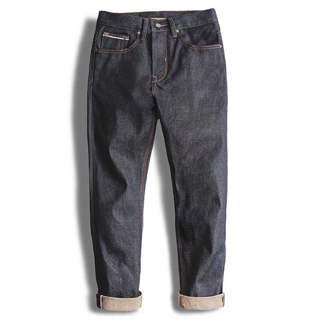 Vogrtcc Jeans da Uomo in Denim Oversize A Vita Media