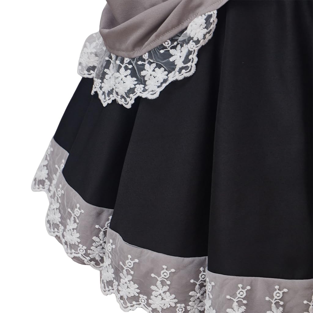 Willyacos Bowsette Cosplay Dress Sexy Black Short Princess Bowsette Cosplay Costume Dress Tops Skirts Outfit for Adult Women: XX-Large Black