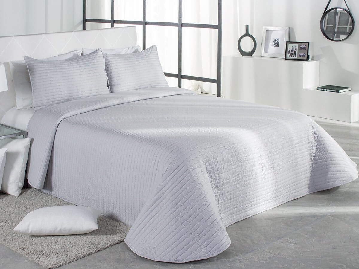 REIG Marti Edredón Verano Copriletto Lesha con Funda/s de Cojín de Regalo (C08, Cama 135cm)