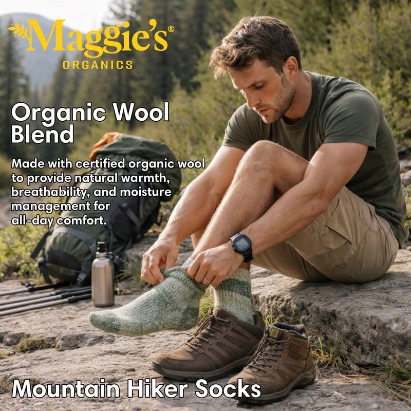 Image of Maggie's Organics Merino Wool Killington Mountain Hiker Socks for Men & Women