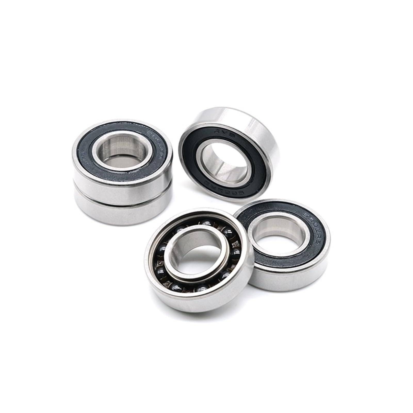 Roulements rigides à billes Lot de 5 roulements à billes en céramique 6000-2RS 10 x 26 x 8 mm ABEC-7 6000 RS for roue avant et arrière de vélo 10 26 8 roulements à billes en céramique
