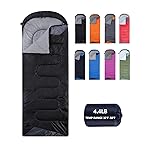 Sleeping Bags for Adults Cold Weather - 20 Degree Big&Tall Size Backpacking Lightweight Waterproof for Girls Boys Mens Teen Women for Camping Hiking Outdoor Travel Hunting with Compression Bags(Black)