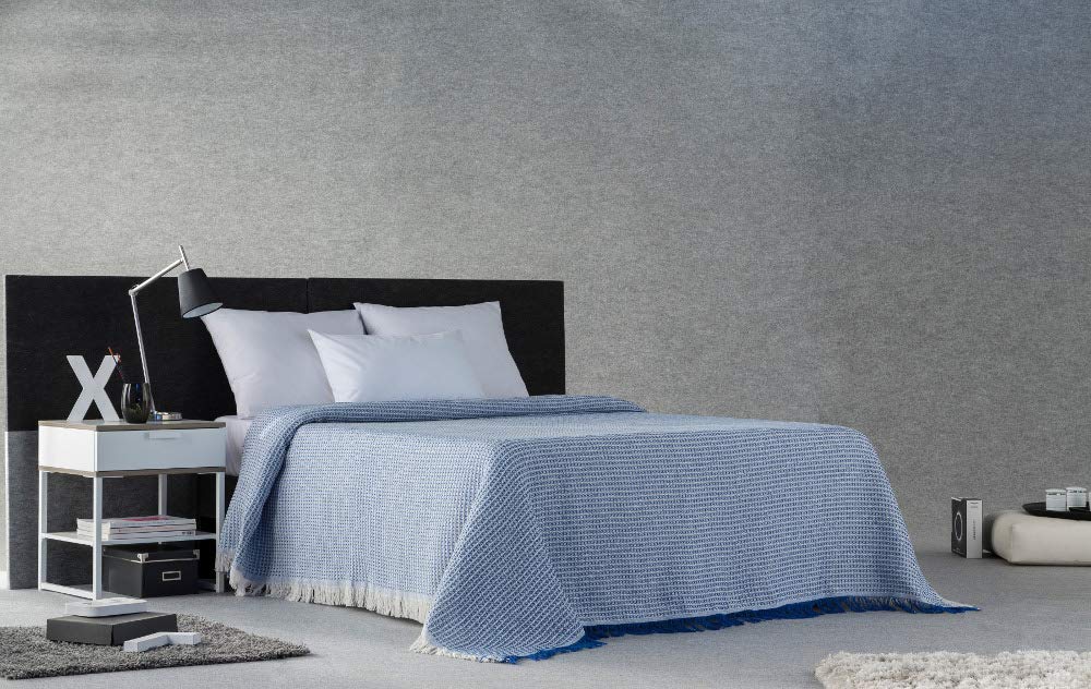 Plaidtor Nigeria Plaid Multiusos, Algodón, Azul, 230x160 cm