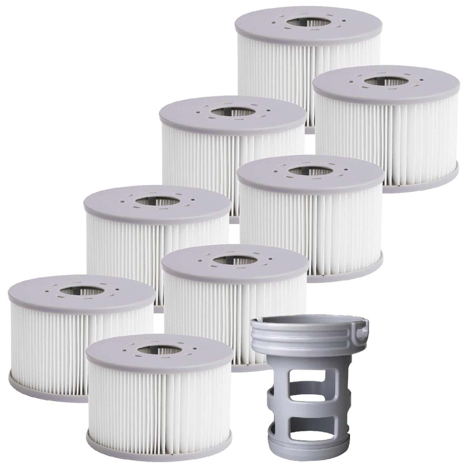 Spa Rigide connecté carré 160 cm MSPA Oslo – Spa 6 Places – Jets air et Eau – Lot de filtres Inclus
