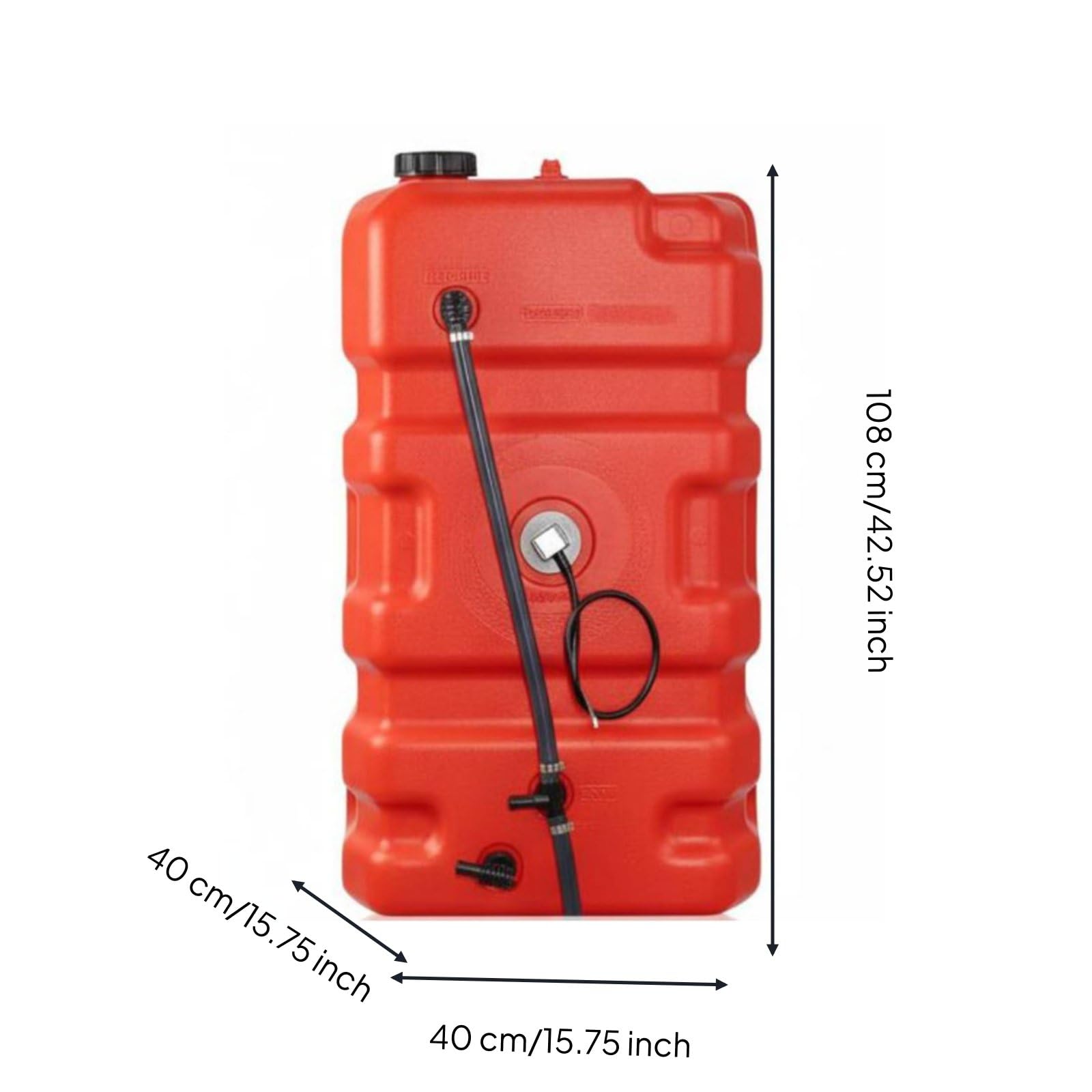 Qianly Serbatoio Carburante Esterno per Barca Anticorrosione Serbatoio Carburante Fuoribordo Con Sensore Elettronico , 140L , Con Sensore