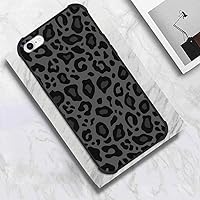 Vista 2 de KANGHAR - Funda para teléfono celular para iPhone 7/8/SE 2020, diseño de leopardo, funda protectora de TPU resistente - Negro