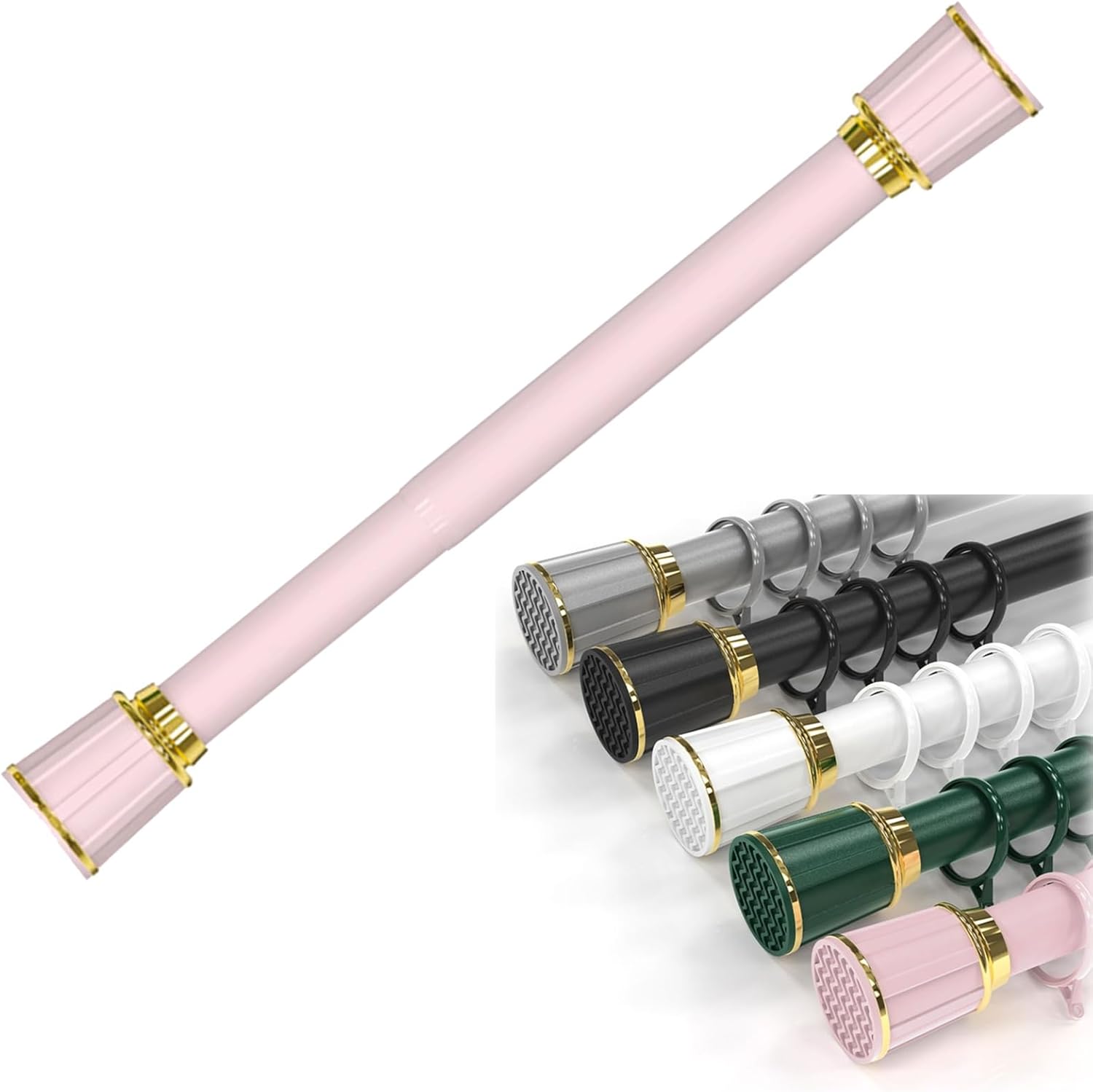 Amazon.com: Curtain Rod No Drilling,Room Divider Rod Non-Fall Down ...