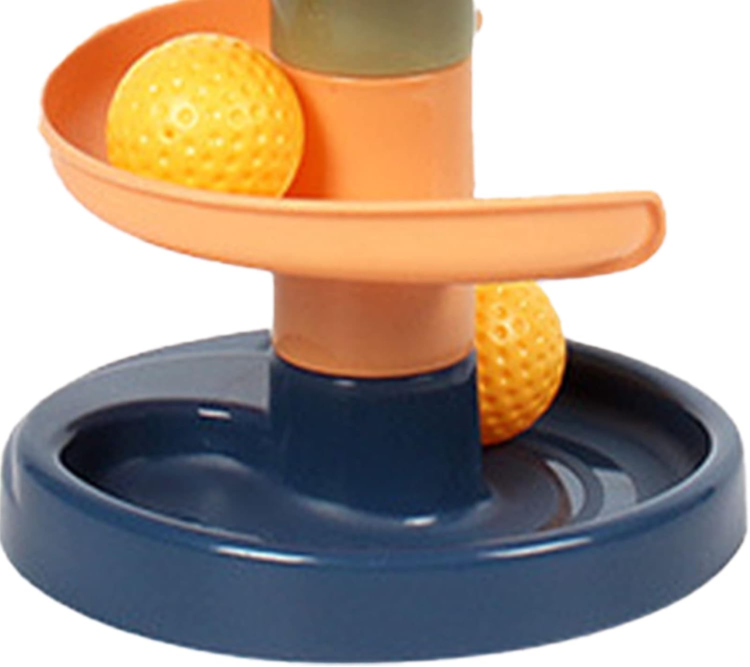Ball Ball Tower Interactive Educational Funny Bright Colors Ball Drop and Roll Tower for Toddler Kids (5 Layers with 5 Golfs Uniform Size)