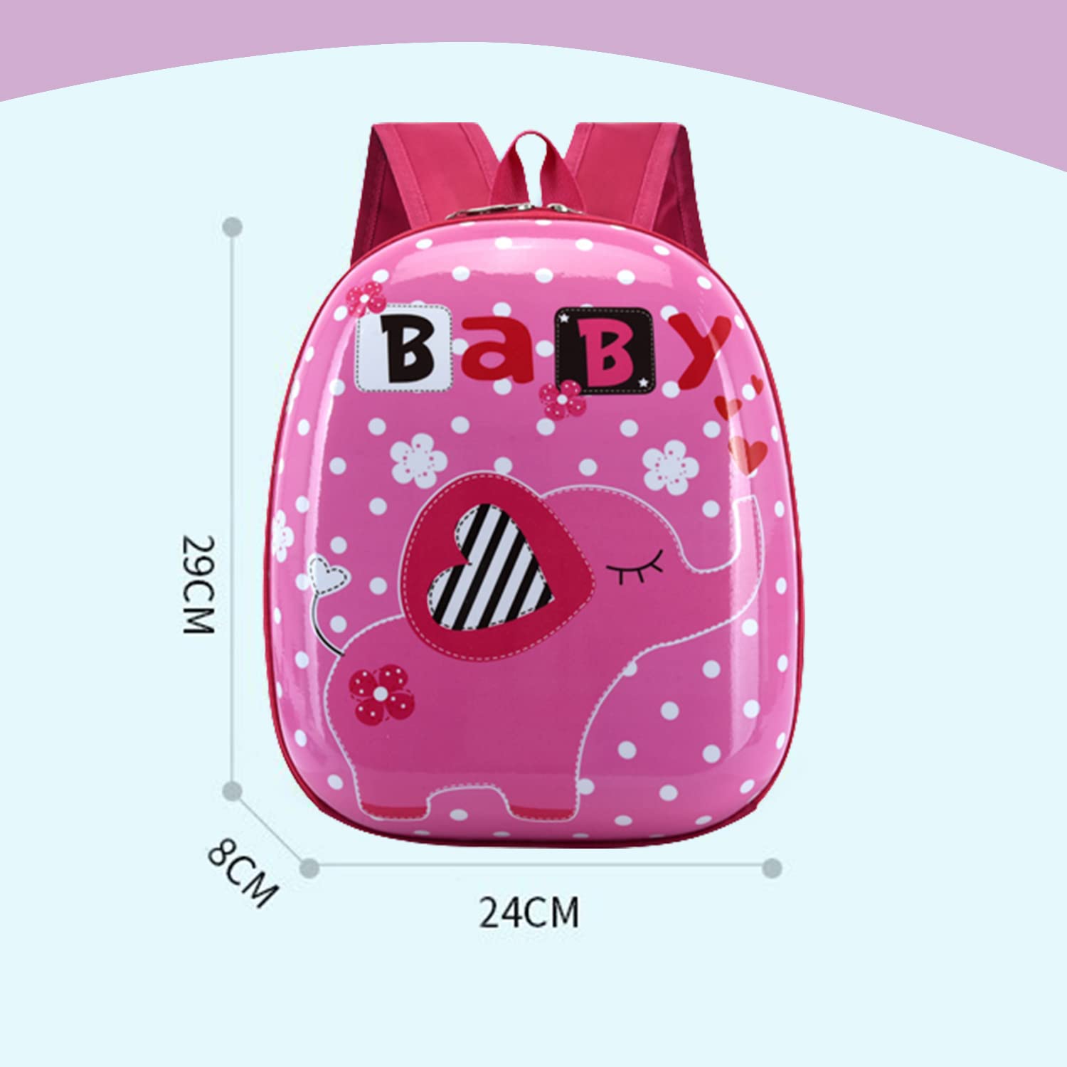 SYGA Children's School Bag Cartoon Backpack Oxford Kids Chest Multi-Purpose Baby Bag for 2-4 Years Kids (Elephant) 3