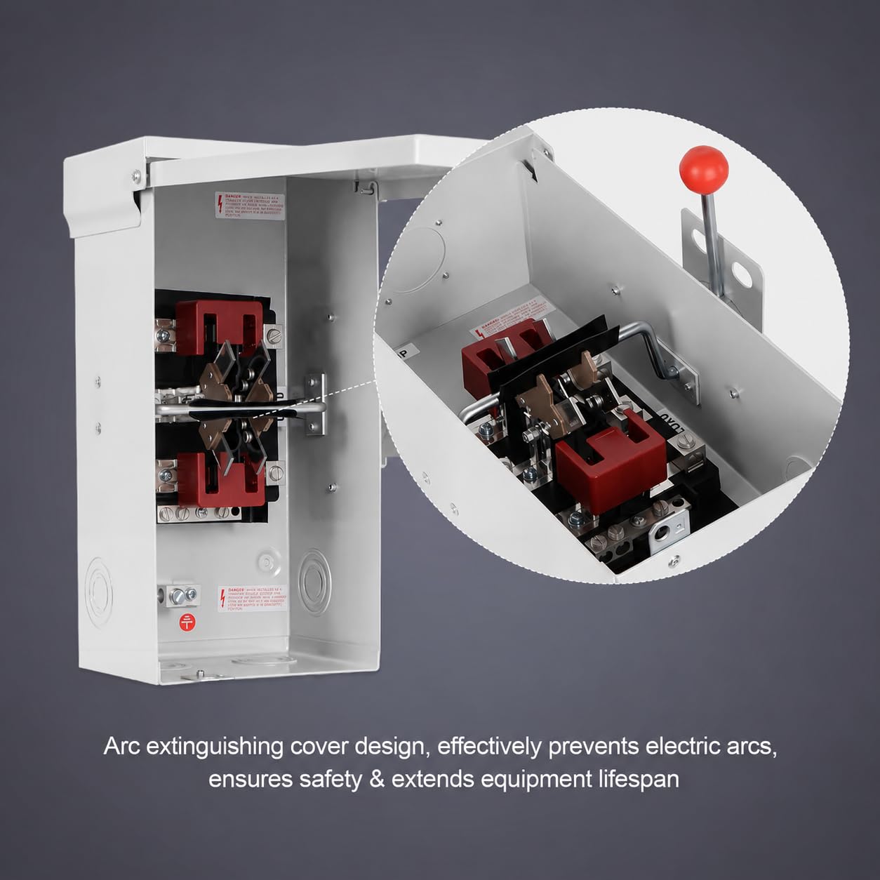 100 Amp Generator Transfer Switch, 45000 W Dual Power Double-Throw