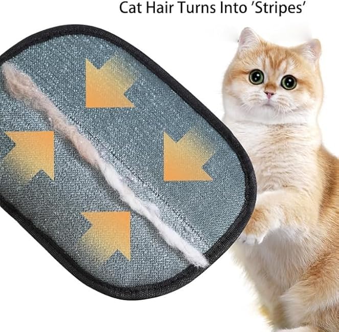 2 Pcs Reusable Pet Hair Remover Gloves, 2025 Cat Dog Grooming Gloves Pet Remover Electrostatic, Hands on for Dogs Cats & Horses with Long and Short-fdz8kaxr