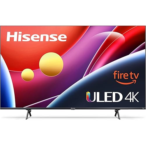 Hisense 75” Class U6 Series ULED 4K UHD Smart Fire TV (75U6HF, 2024) - QLED, Full Array Local Dimming, 600-Nit, Dolby Vision HDR 10+, HDMI 2.1, MEMC, 240 Motion Rate with VRR, Alexa Compatibility