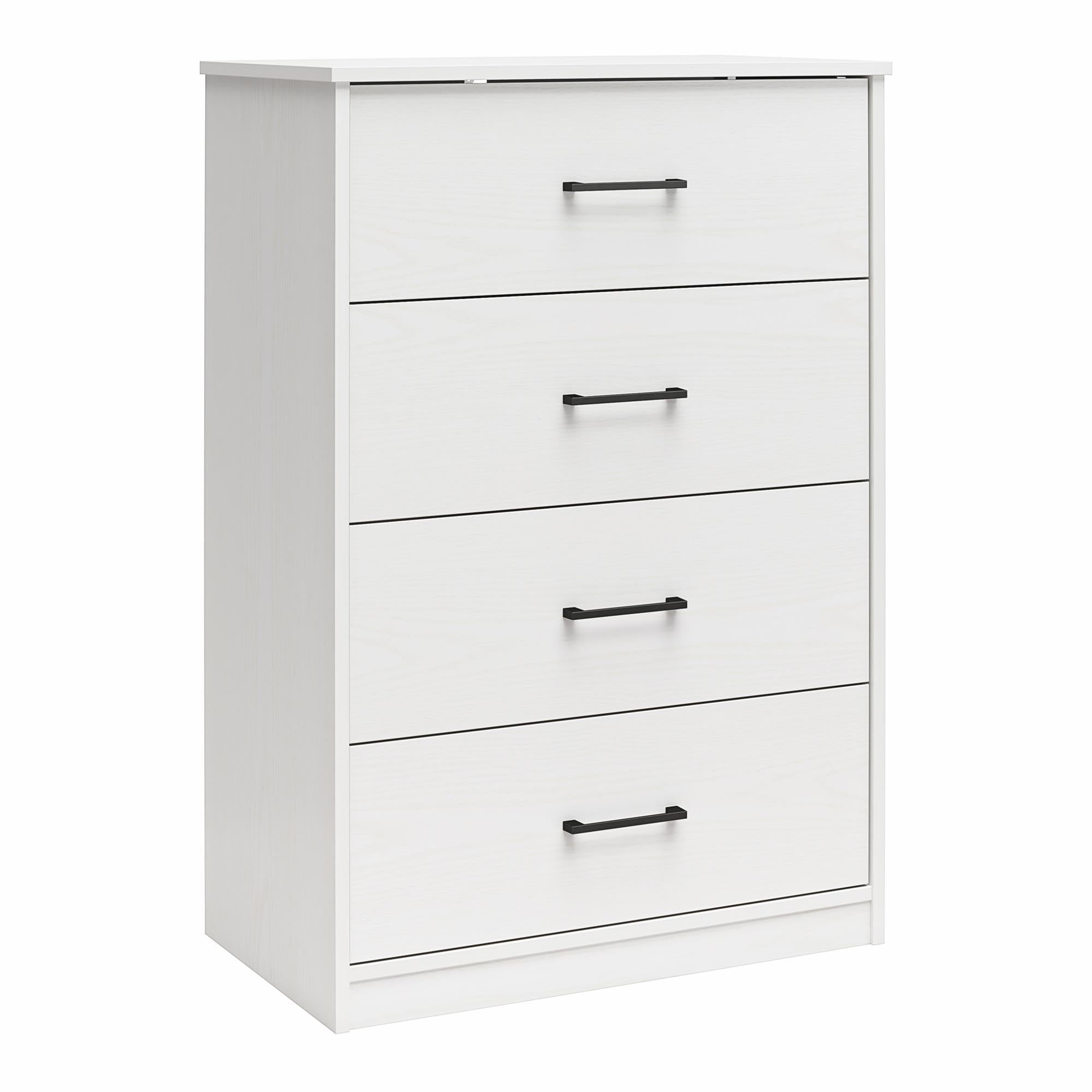 Dorel Home BrEZ Build Pearce Dresser with 4 drawers in White, 40x71x102cm (DxWxH)