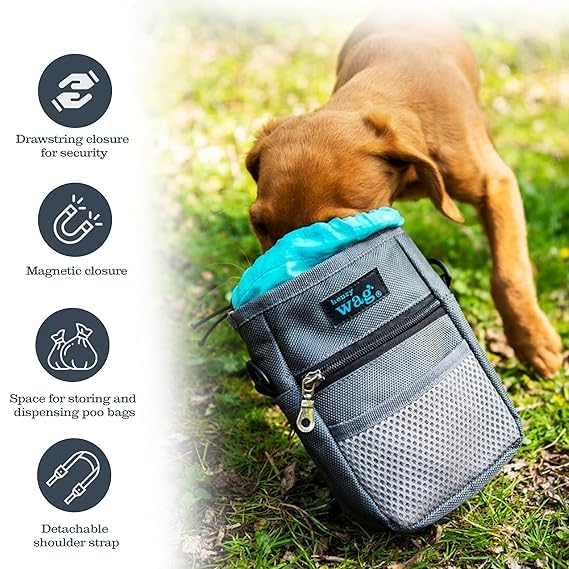 Henry Wag Pet Treat Training Bag, Storage Bag for Dog Accessories, Space for Storing and Dispensing Poo Bags, Secure Closure, Grey 3