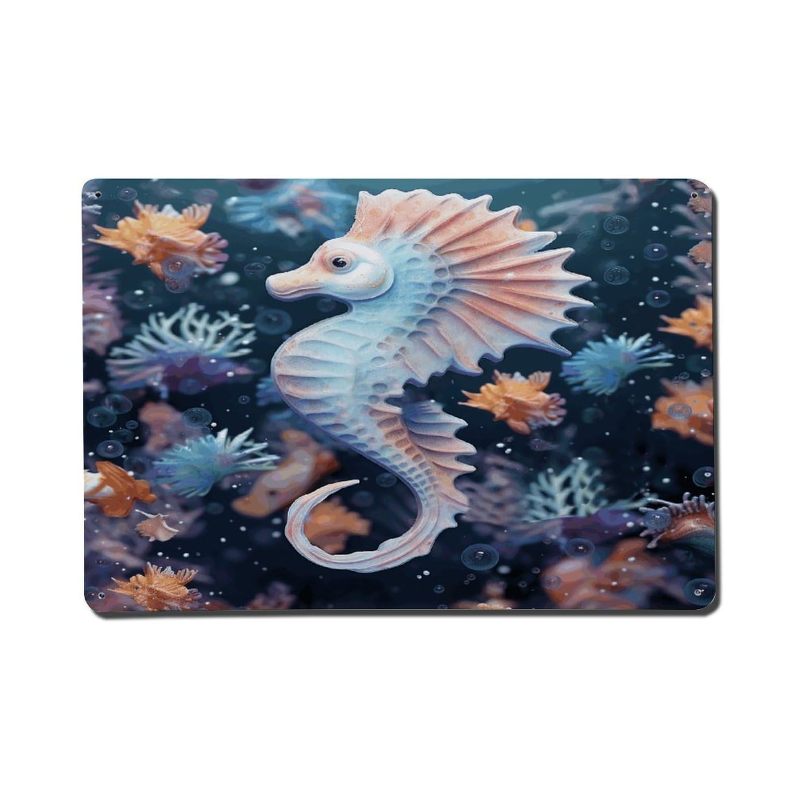 Adfgyerh Style Seahorse And Starfish Metal Signs Funny, Aluminum Tin Sign Indoor Outdoor Decor, Vintage Signs For Home Office Kitchen Bar Cafe Garden Farmhouse Wall Decor