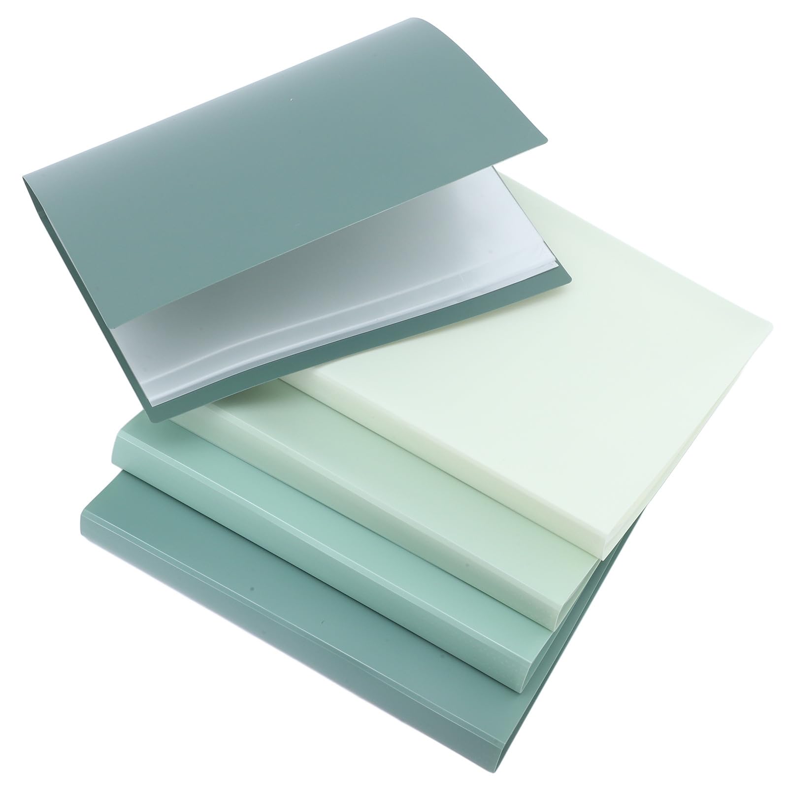 Cartella Organizer Documenti A4 Verde 32 Pagine e Tasche Multiple in Pp, Set 5 Pezzi, Design Semplice ed Elegante per Lavoro e Regalo Pratico