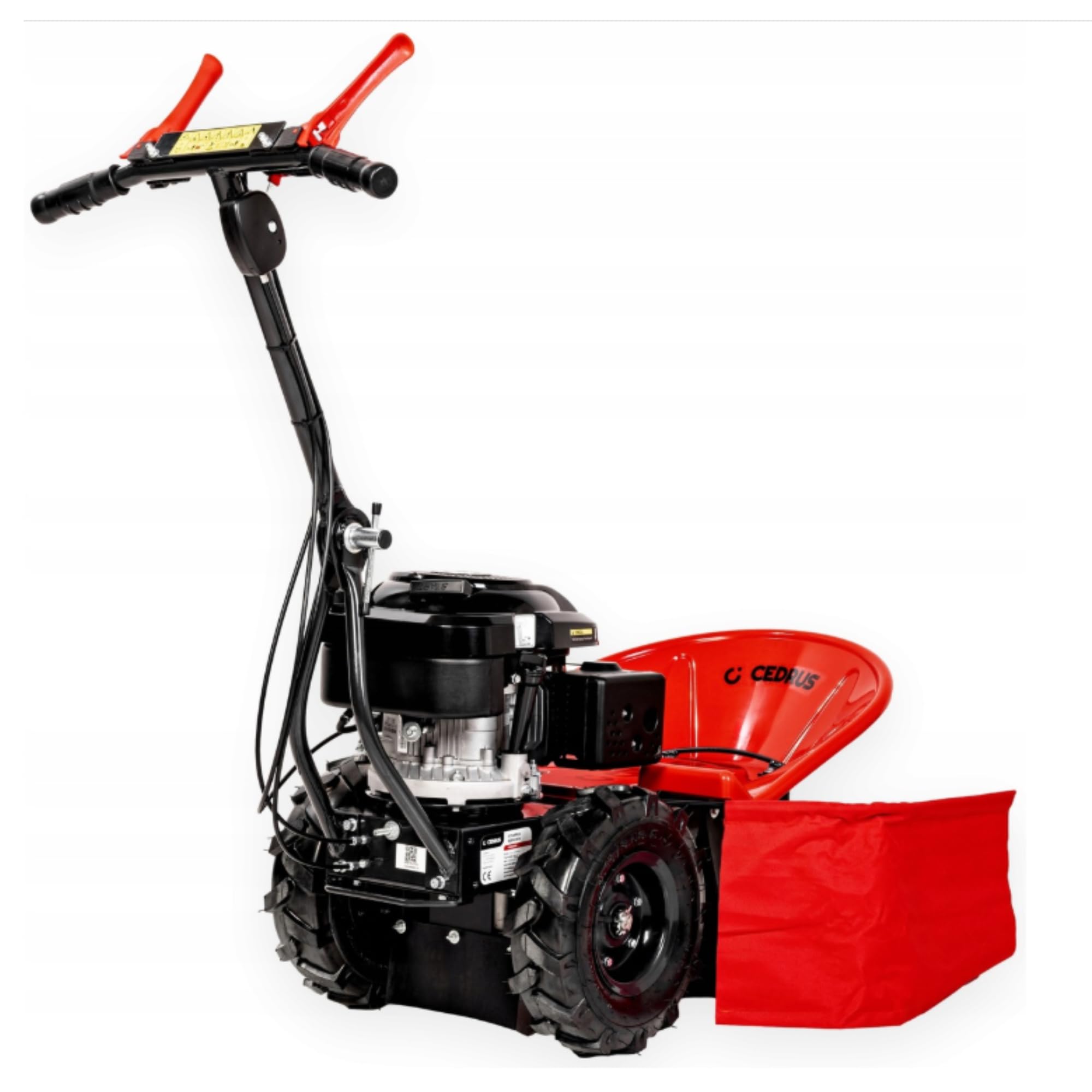 CEDRUS KR58-L kosiarka bębnowa z napędem na koła, silnik Loncin 196 cm³, 3,5 kW, szerokość cięcia 60 cm, 4 noże, wysokość cięcia 30-120 mm, obudowa stalowa, kosiarka do trawy