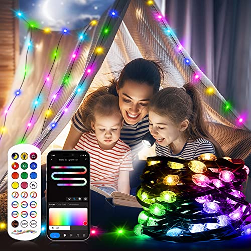Sanwo Led String Lights Christmas Rope Light Kids Room Novalty Rgb Ic Usb Dream Color Dynamic Chasing, App And Remote Control Waterproof Heavy Duty For Home Decor Fastival Party 32.8Ft #TOP1