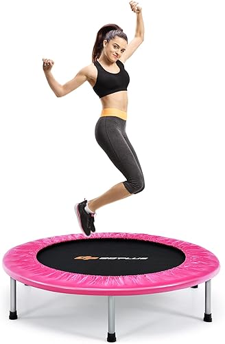 Goplus Mini trampolín plegable, 36 pulgadas/38 pulgadas, rebotador de fitness plegable para adultos, trampolín de ejercicio portátil para