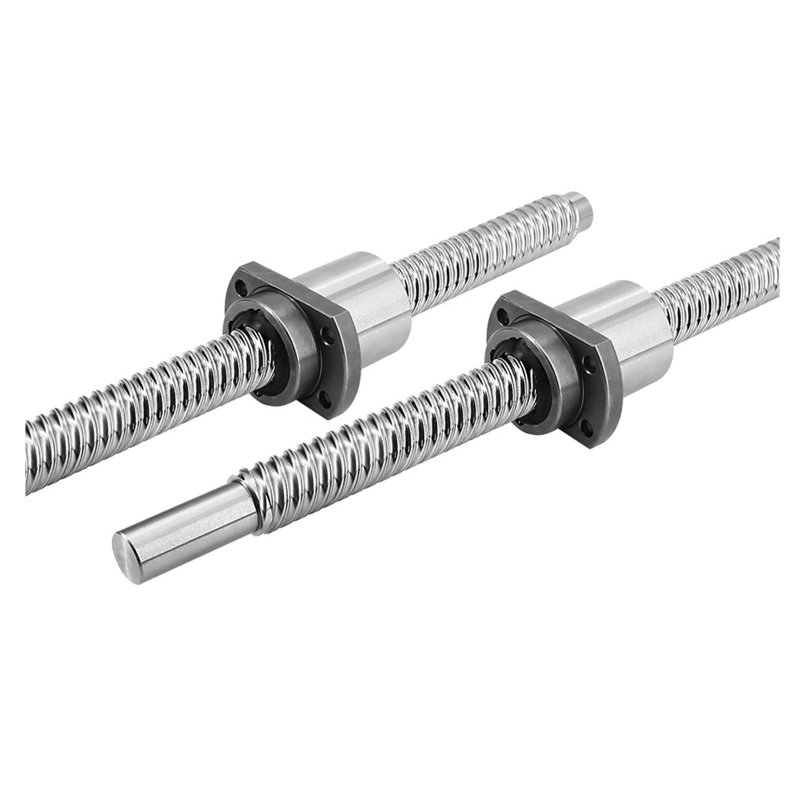 Metal Ball Screw nut end Processing Ball Screw SFE1616 1pcs Ball Screw with End Machined+ 1pcs Single Ball Nut(750mm Total L)