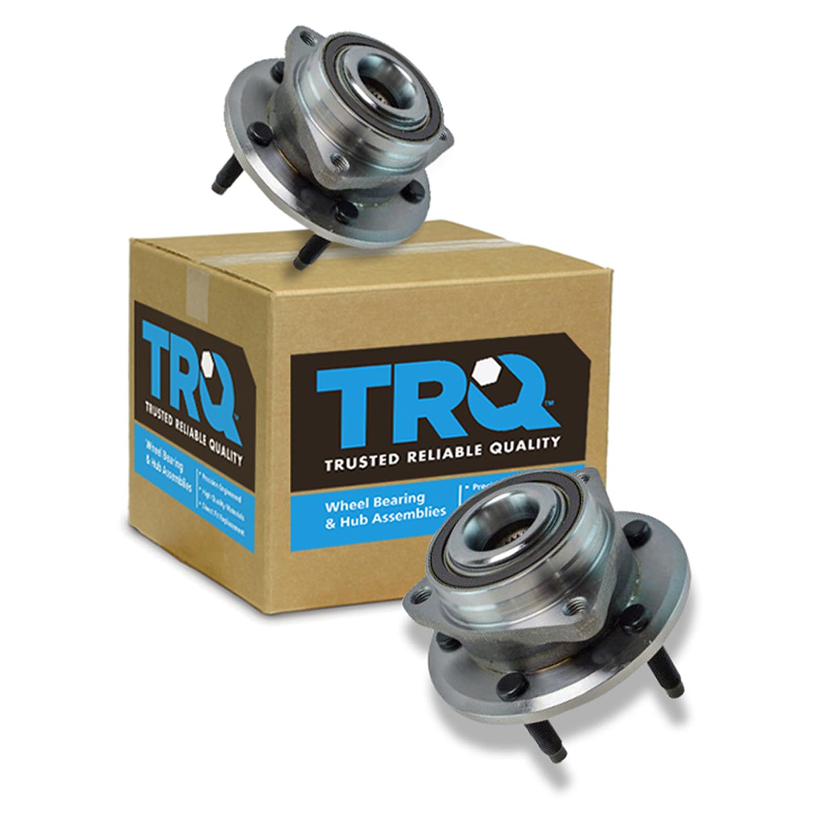 TRQ Left and Right Wheel Bearing and Hub Assembly Set 2 Piece Compatible with 11-15 Chevrolet Volt 12-17 Buick Verano 13-16 Cadillac ATS 13-15 ATS All