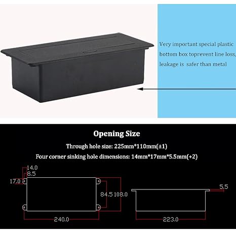 Hidden Pop-Up Desktop Socket, 250V 3 Hole Dual 2.1A USB Power Pop Up Desktop Socket Aluminum Alloy Pop Up Floor Outlet Covers Box, Recessed Power Socket for Home Office,Gold