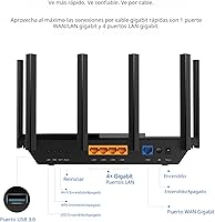 Vista 6 de TP-Link AX5400 WiFi 6 Router (Archer AX73) - Router de Internet inalámbrico Gigabit de doble banda para transmisión, cobertura de largo alcance
