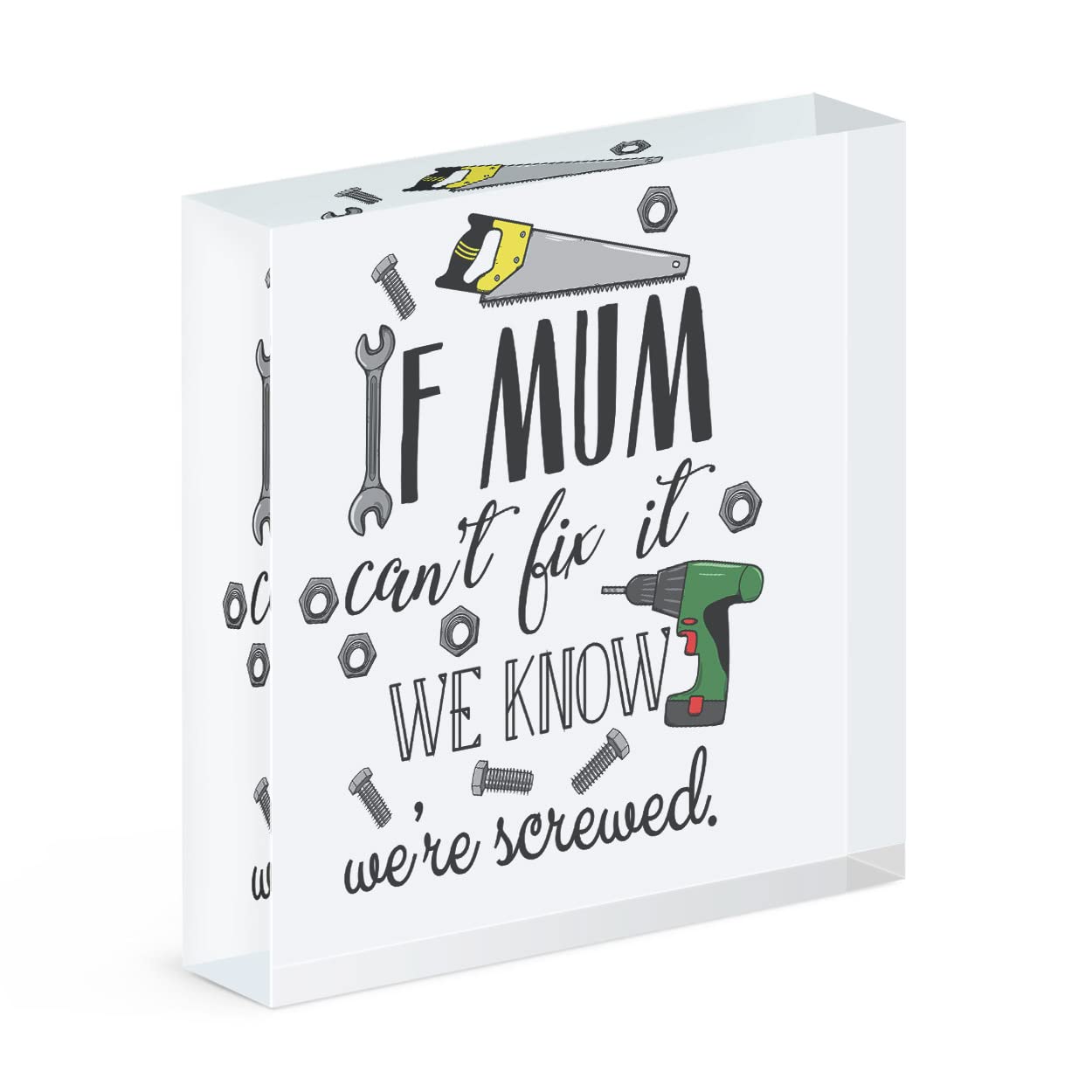 Cadre photo acrylique si maman cant reparer cadeau fete des meres humour